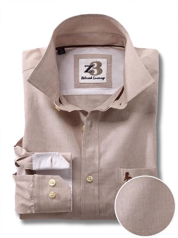 Captain Cream Solid Full sleeve single cuff   Cotton Shirt