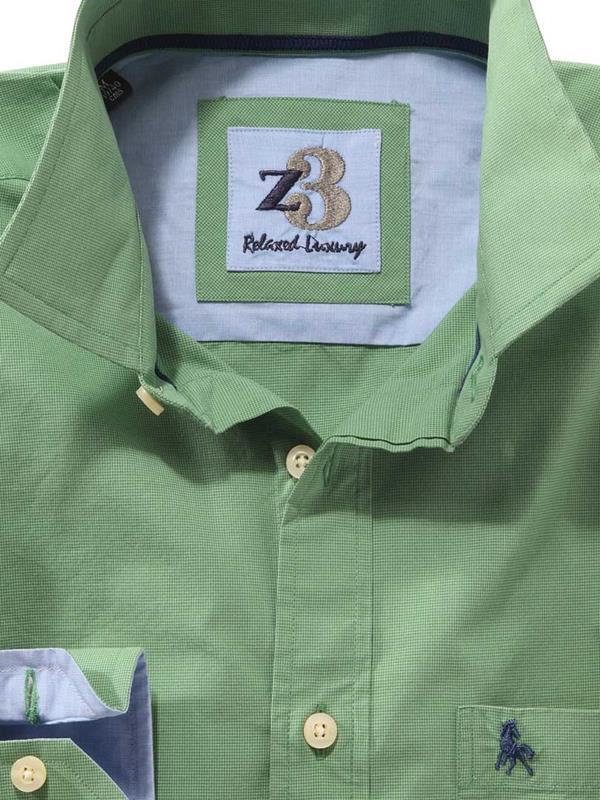 Pilsner Green Check    Cotton Shirt