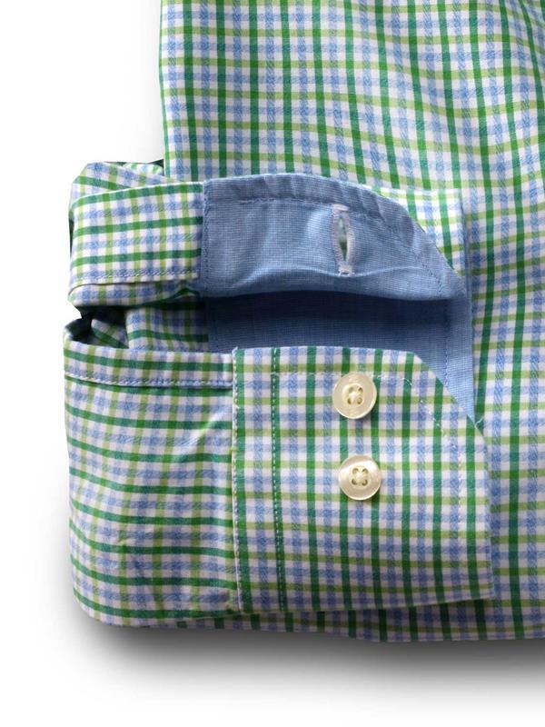 Wayne Green Check Full sleeve single cuff   Blended Shirt