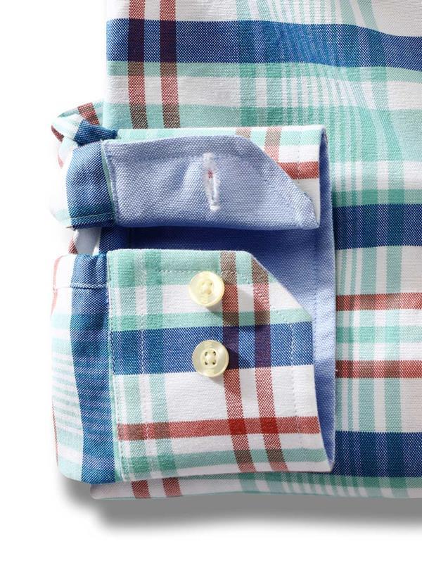 Lanikai Green Check Full sleeve single cuff   Cotton Shirt