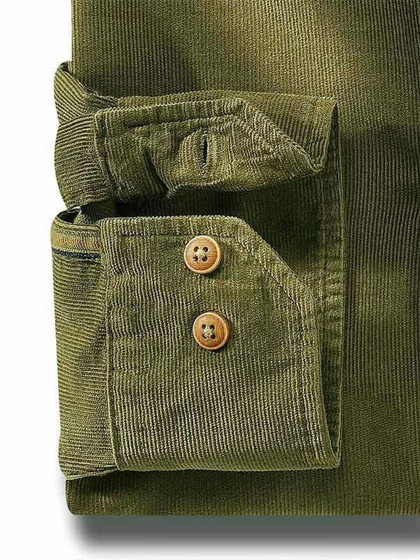 Rodeo Green Corduroy Full sleeve single cuff   Cotton Shirt