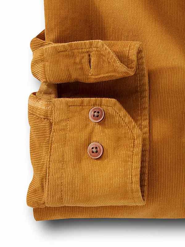 Rodeo Mustard Corduroy Full sleeve single cuff   Cotton Shirt