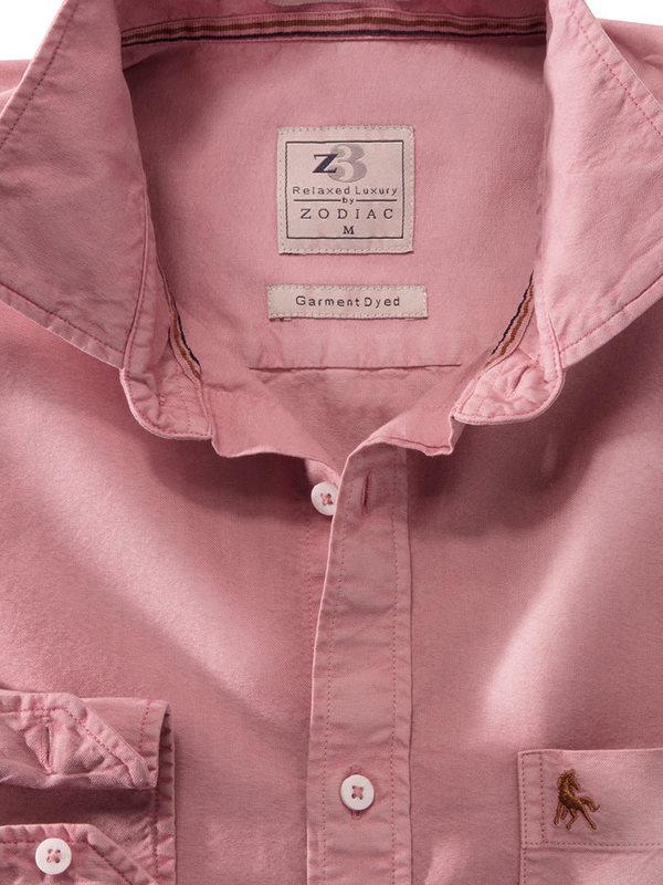Ramos Pink Solid Full sleeve single cuff   Cotton Shirt