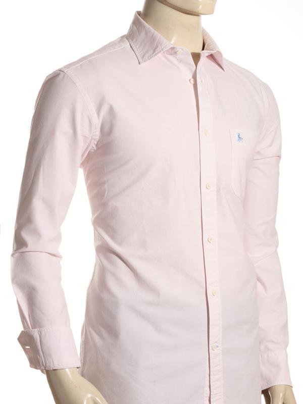 Marbella Pink Solid Full sleeve single cuff   Cotton Shirt