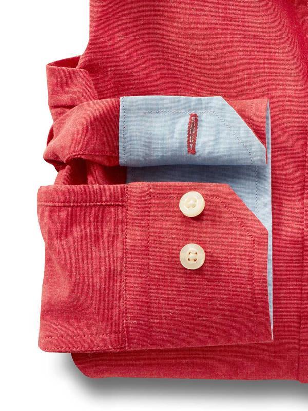 Sancho Red Solid Full sleeve single cuff   Cotton Shirt