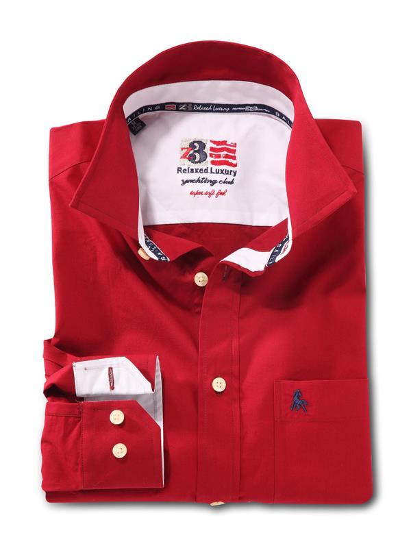 Captain Red Solid    Cotton Shirt