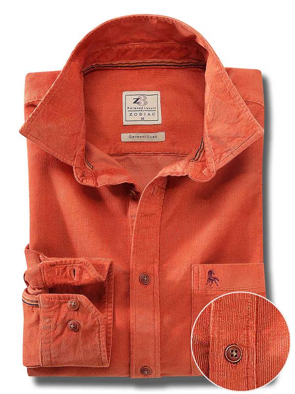 Rodeo Rust Corduroy Full sleeve single cuff   Cotton Shirt