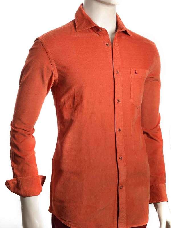 Rodeo Rust Corduroy Full sleeve single cuff   Cotton Shirt