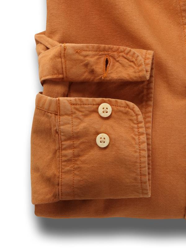 Marbella Rust Solid Full sleeve single cuff   Cotton Shirt