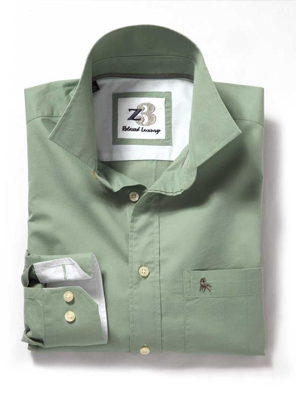 Bloom Sea Green Solid    Cotton Shirt