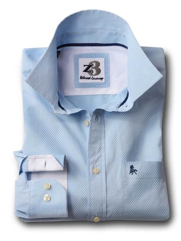Sanchez Sky Printed Full sleeve single cuff   Cotton Shirt