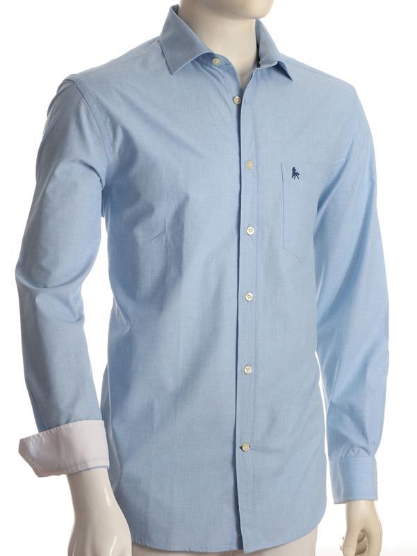 Captain Sky Solid Full sleeve single cuff   Cotton Shirt
