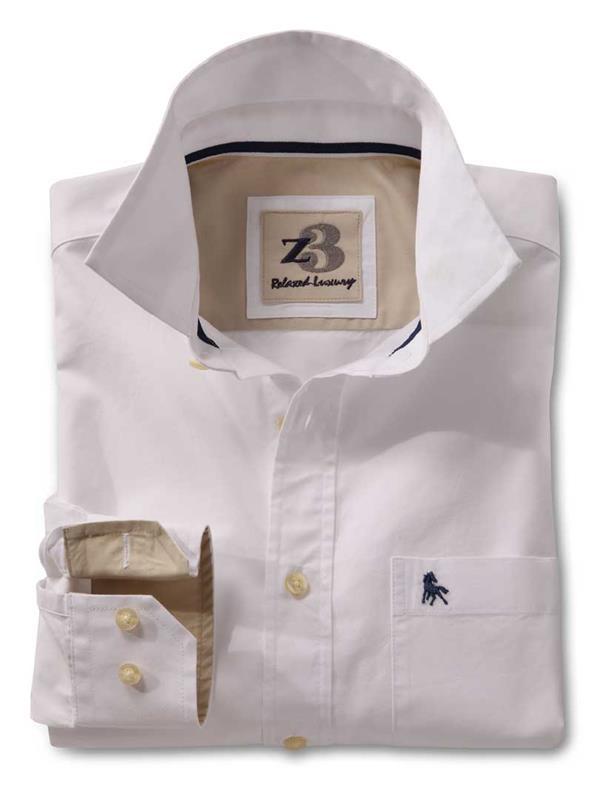 Bloom White Solid    Cotton Shirt