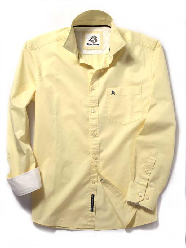 Bloom Yellow Solid    Cotton Shirt