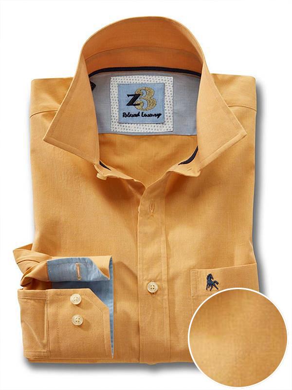 Sancho Yellow Solid Full sleeve single cuff   Cotton Shirt