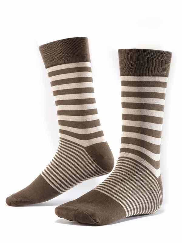 Z3 Olive/ Green Striped Socks