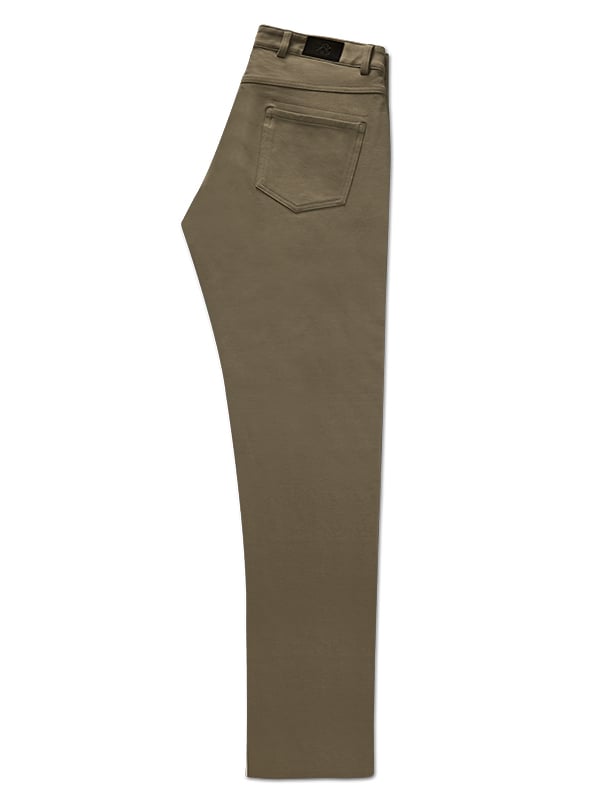 z3 Olive 5 Pocket Tailored Fit Pants With ‘4 Way‘ Stretch 