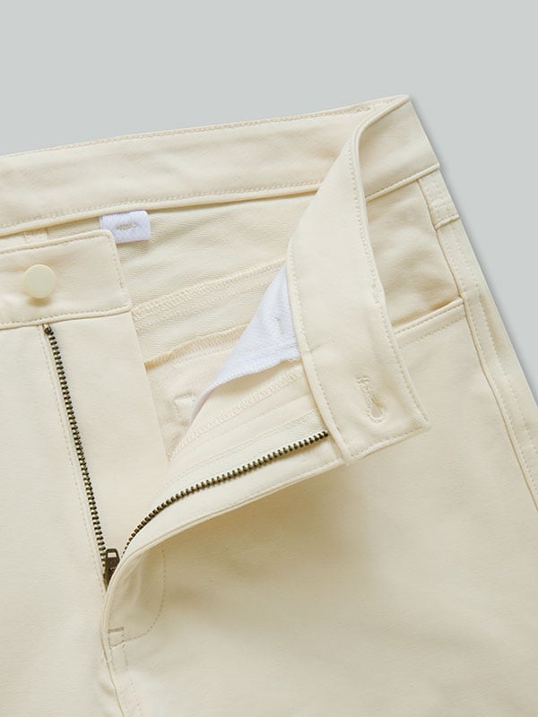  z3 Cream 5 Pocket Tailored Fit Pants With 