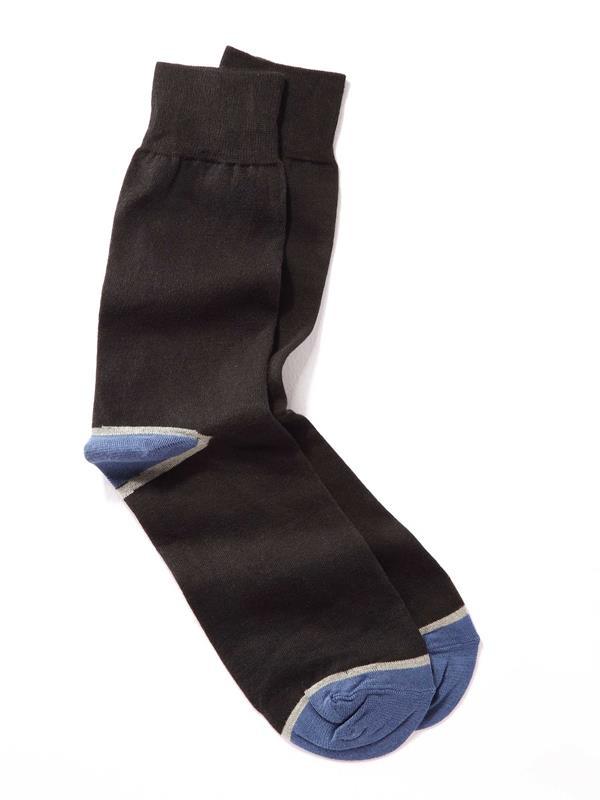 Z6 Black/ Blue Solids Cotton Socks