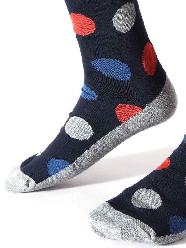 Z5 Navy/ Blue Dots Cotton Socks