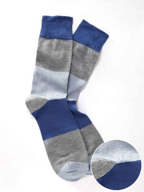 Z19 Sky/ Blue Stripes Cotton Socks