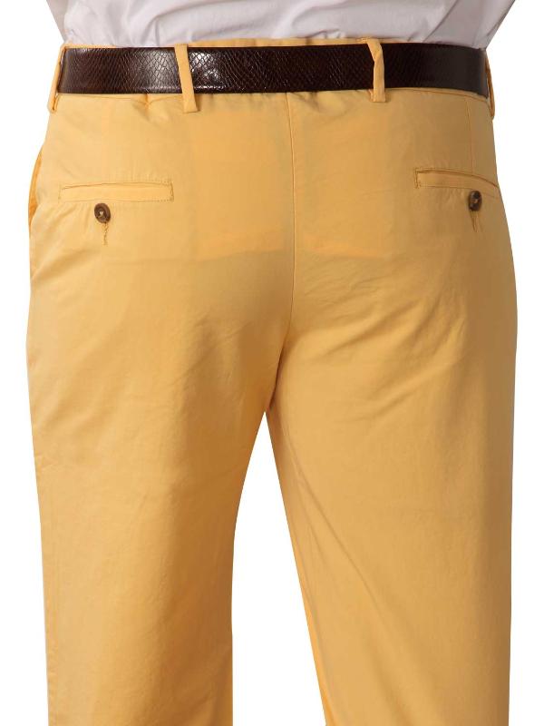Z3 Chino NL Yellow Tailored Fit Cotton Trousers