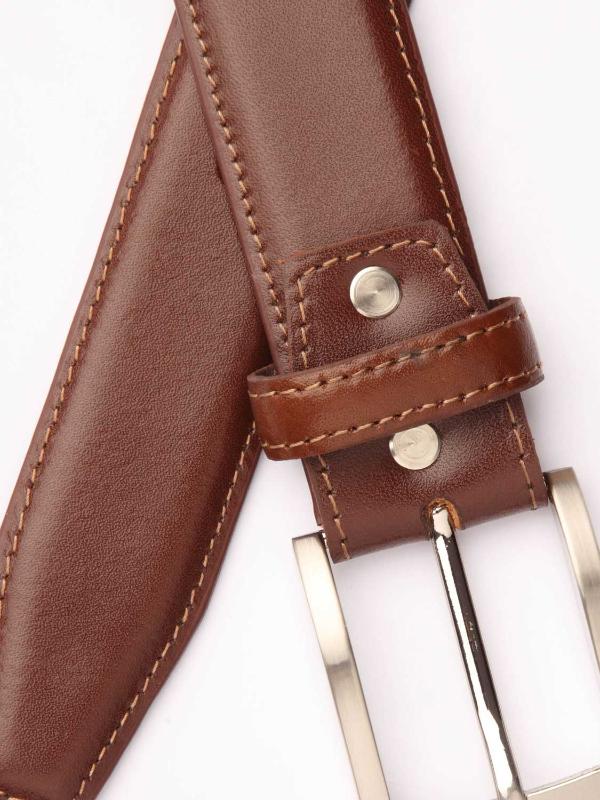 ZB 159 Solid Brown Classic Leather Belt