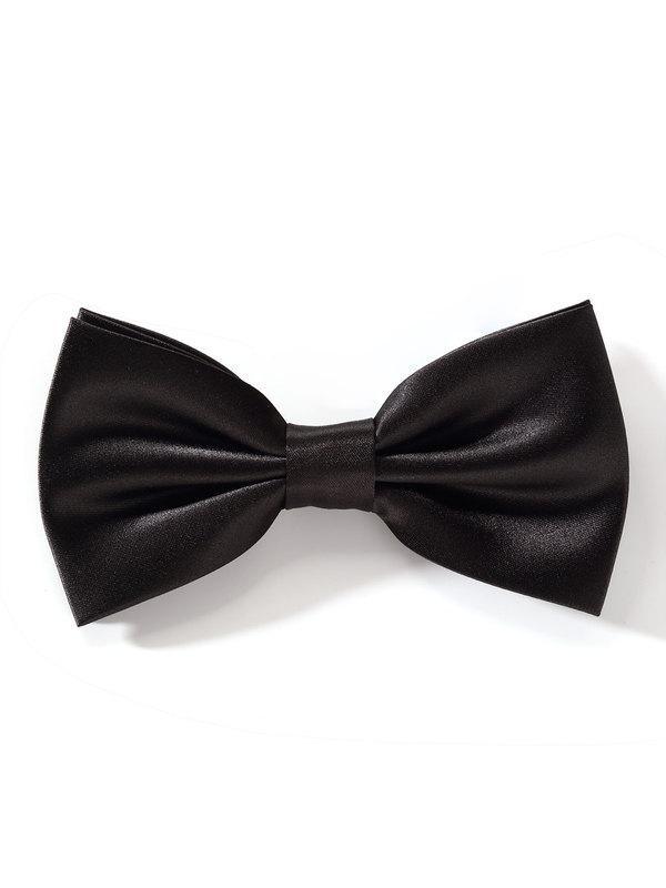 ZBT-17 Solid Black Polyester Bow Tie