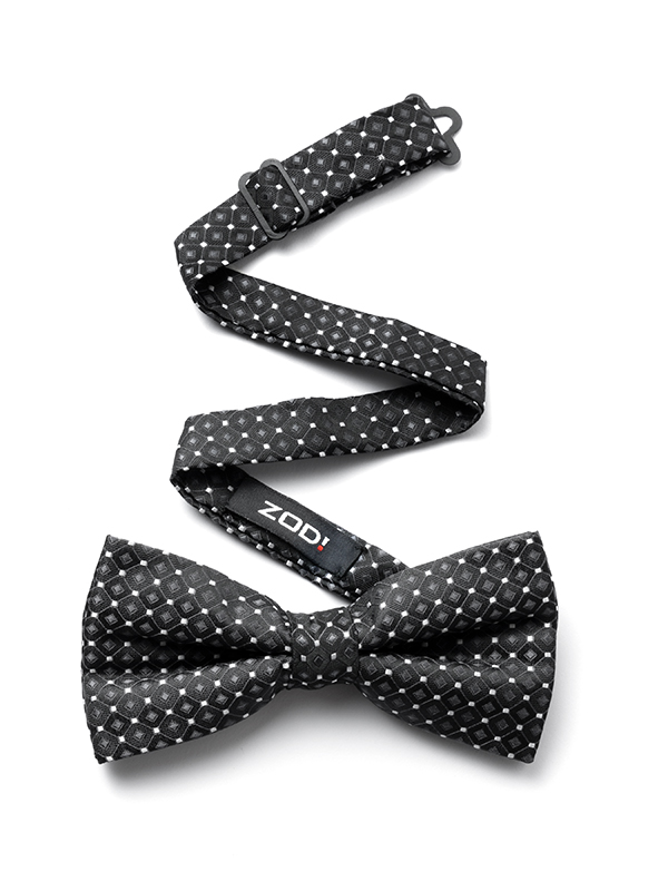 Minimal Grey Polyester Bow Tie