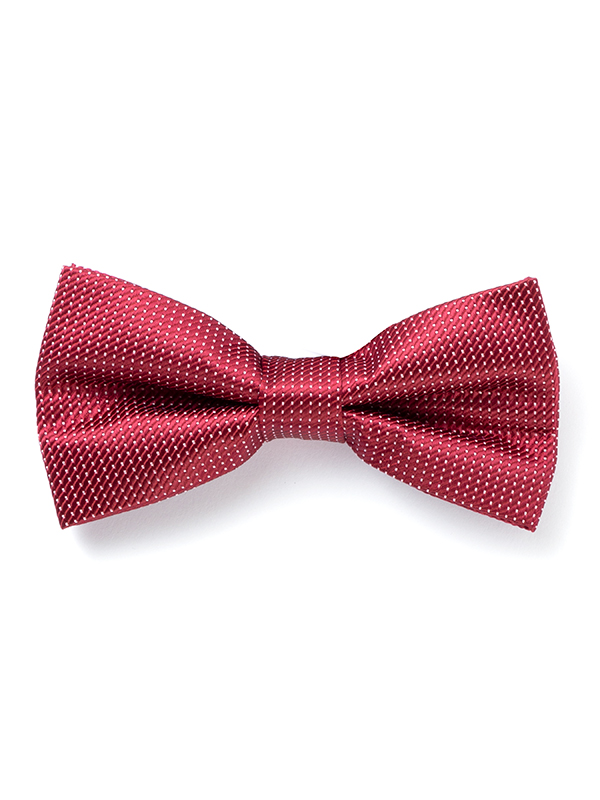 Dots Maroon Polyester Bow Tie