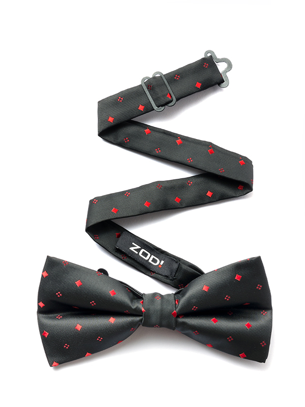 ZBT-72 Minimal Black Polyester Bow Tie