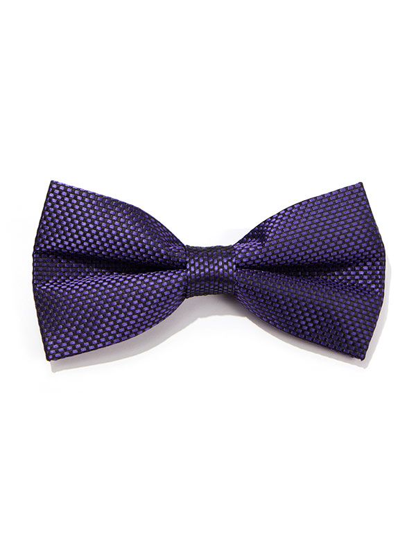 Solid Purple Polyester Bow Tie