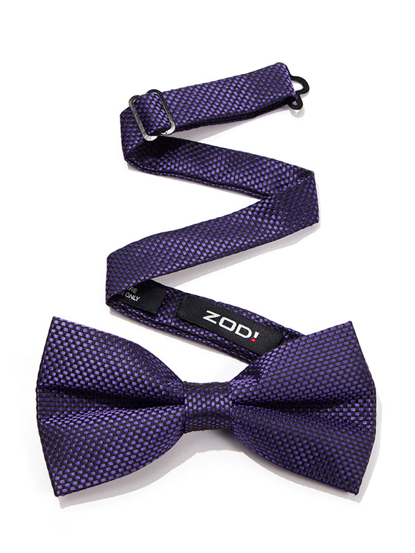Solid Purple Polyester Bow Tie