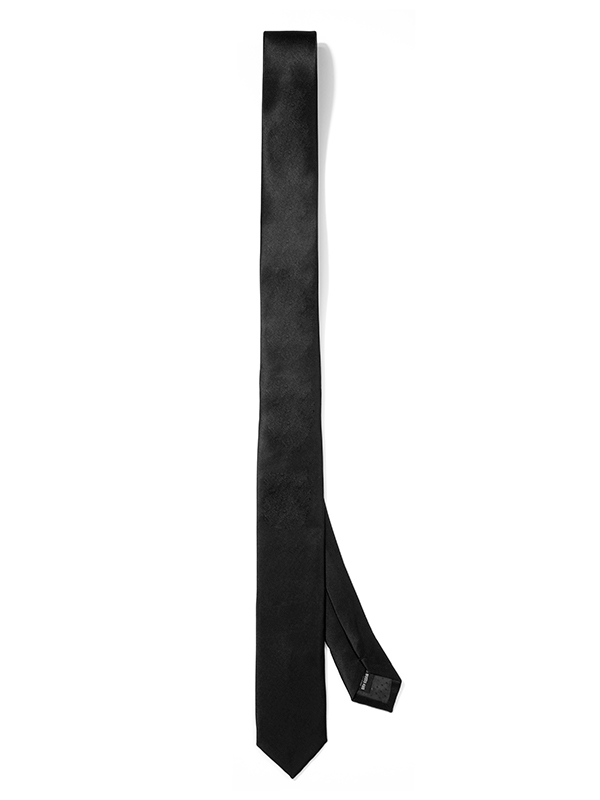 ZT – 272 Solid Black Polyester Tie