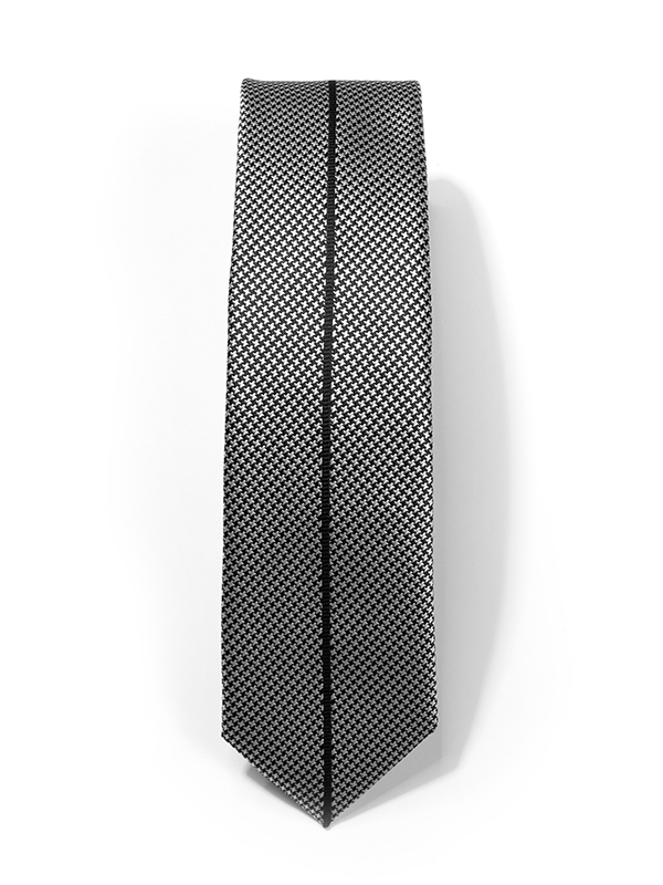 ZT – 237 Structure Solid Black Polyester Tie