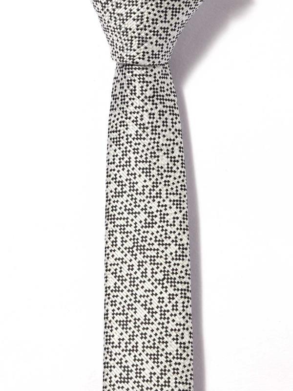 ZT-252 Structure Solid Silver Polyester Tie