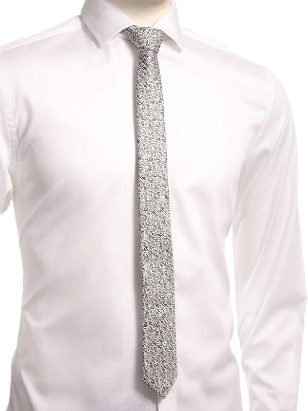 ZT-252 Structure Solid Silver Polyester Tie