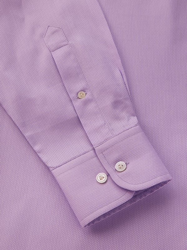 Antonello Lilac Solid Full Sleeve Single Cuff Classic Fit Classic Formal Cotton Shirt