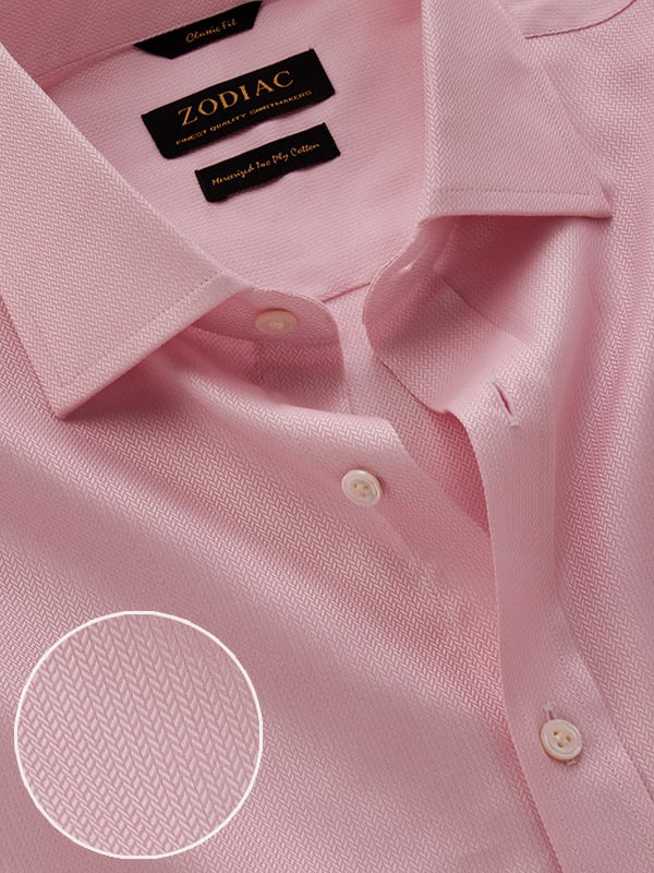 Antonello Pink Solid Full Sleeve Single Cuff Classic Fit Classic Formal Cotton Shirt