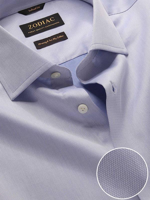 Antonello Blue Solid Full sleeve double cuff Tailored Fit Classic Formal Cotton Shirt