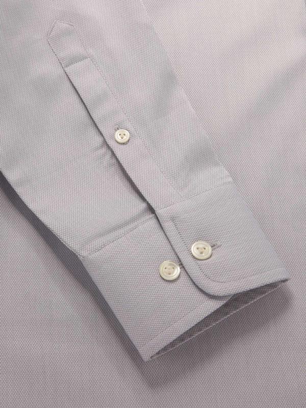 Antonello Light Grey Solid Full sleeve single cuff Tailored Fit Classic Formal Cotton Shirt
