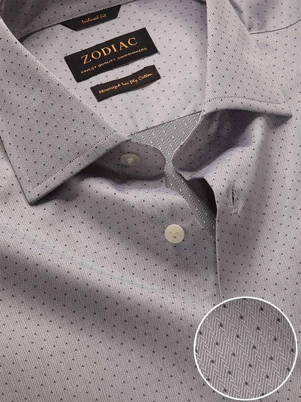 Antonello Light Grey Solid Full sleeve double cuff Tailored Fit Classic Formal Cotton Shirt