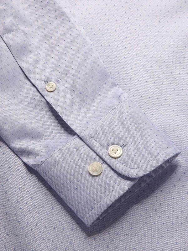 Antonello Blue Solid Full sleeve single cuff Tailored Fit Classic Formal Cotton Shirt