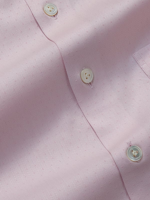 Antonello Pink Solid Full sleeve single cuff Tailored Fit Classic Formal Cotton Shirt
