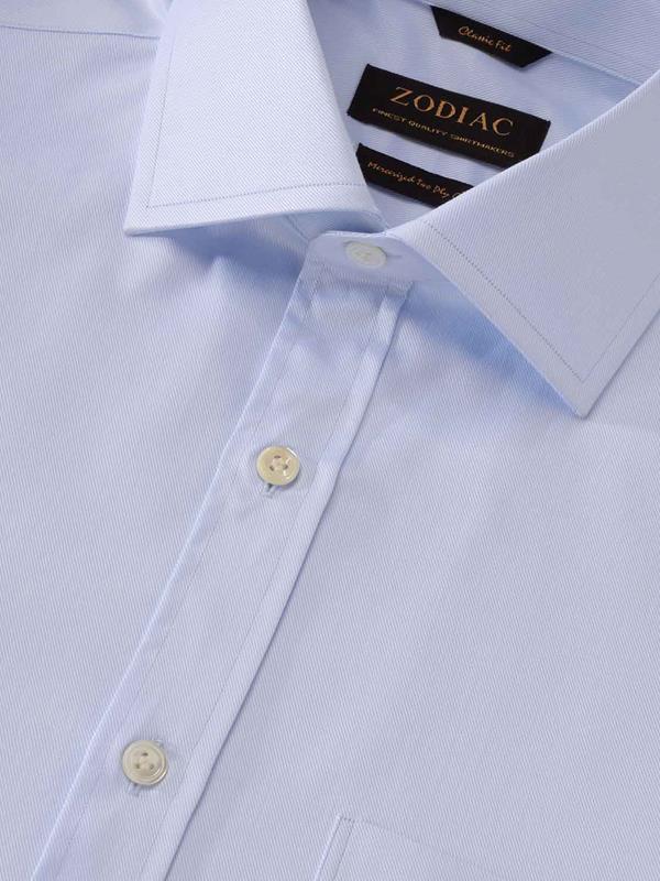 Antonello Sky Solid Full sleeve single cuff Classic Fit Classic Formal Cotton Shirt