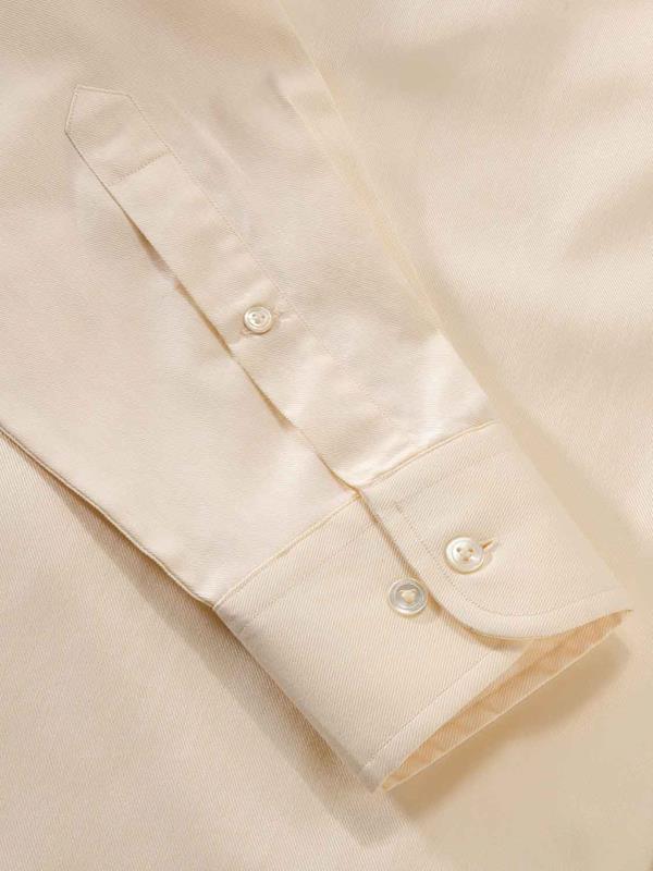 Antonello Yellow Solid Full sleeve single cuff Classic Fit Classic Formal Cotton Shirt