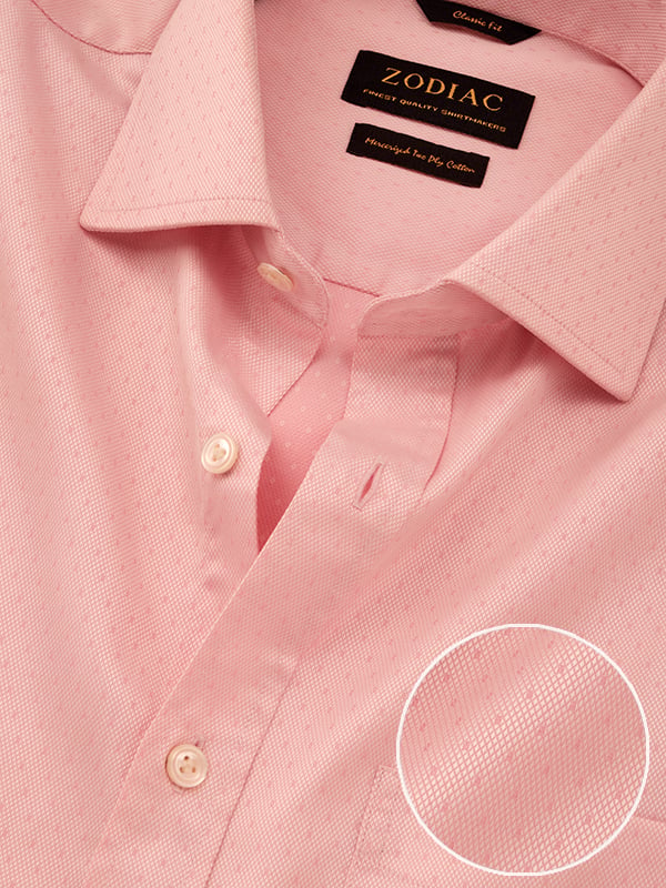 Antonello Pink Solid Full Sleeve Double Cuff Classic Fit Classic Formal Cotton Shirt