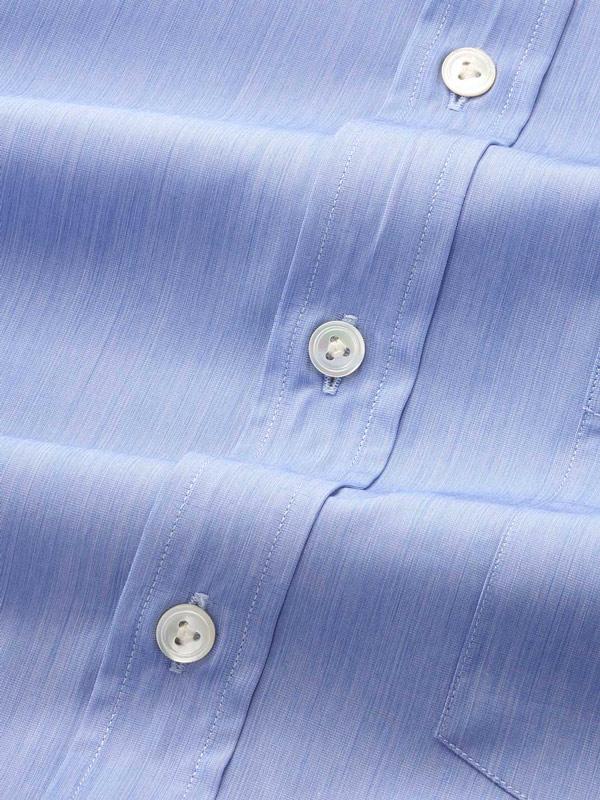 Bankers Medium Blue Solid Full sleeve double cuff Classic Fit Classic Formal Cotton Shirt