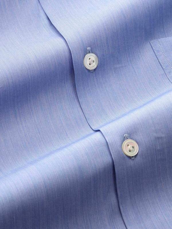 Bankers Medium Blue Solid Full sleeve single cuff Tailored Fit Classic Formal Cotton Shirt
