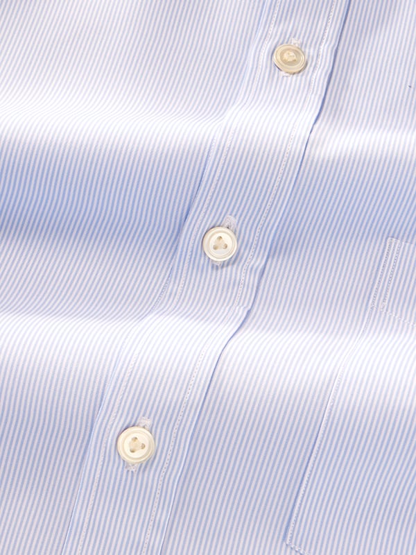 Barboni Sky Striped Full Sleeve Single Cuff Classic Fit Classic Formal Cotton Shirt